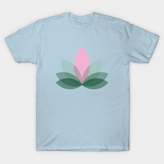 Modern Lotus Design T-Shirt by Shelby Ly Designs